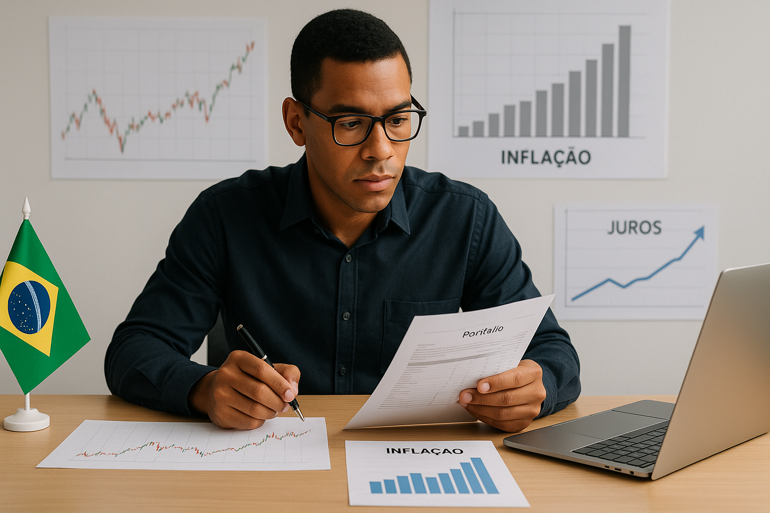 Capa de investimentos: estratégia de carteira, inflação e juros